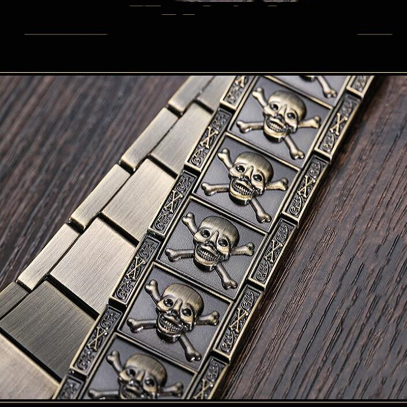 Title 1, Skeleton Metal Belt Casual Versatile Punk Motor...