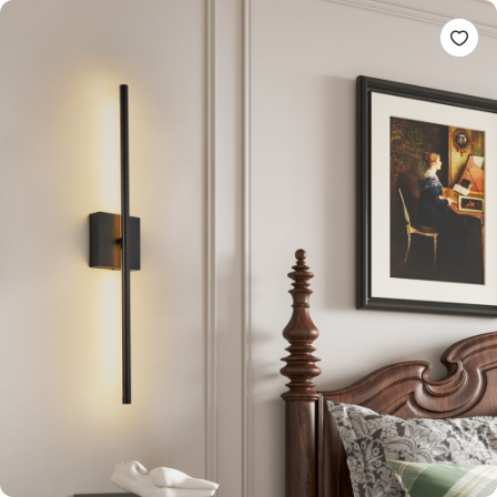 28″ Modern LED Wall Sconce – Minimalist Black Matte Indoor Wall Light (2-Pack) - Image 3