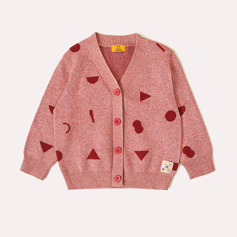 Children's Sweater Knit Cardigan Sweater Baby Cotton Coat Top