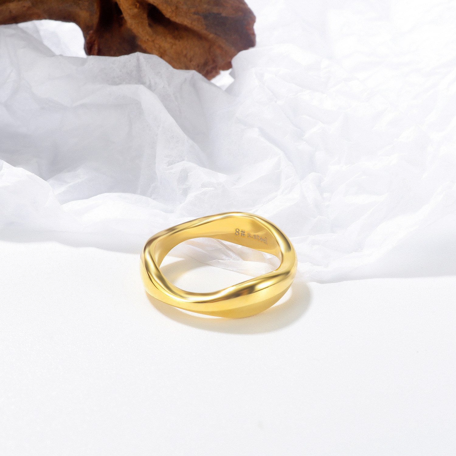 Personality Titanium Steel Ring Popular Hip Hop Geometric Stainless Steel Ring