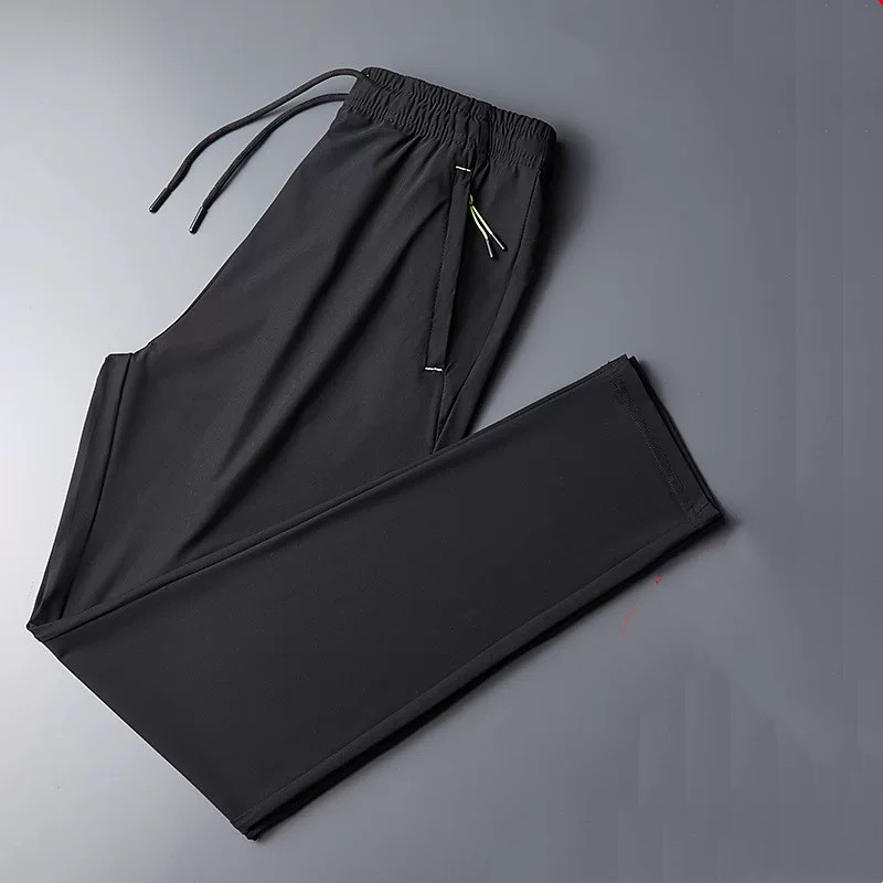 Thin Casual Loose Large Size Straight Closure Elastic Air Conditioning Pants