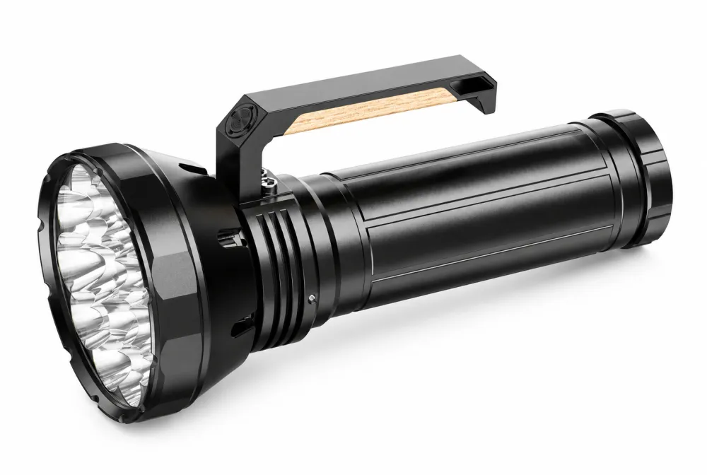 Solar Powered Rechargeable Type C LED Work Light 32000mAh W5220 2 38000LM Aluminum Alloy Flashlight