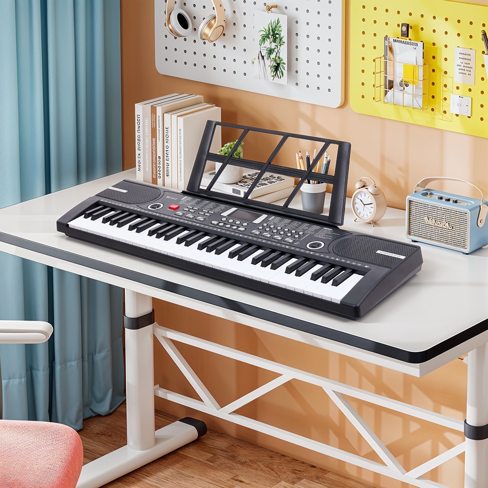 61 Keys Electronic Full Size Keyboard Digital Music Piano 60 Demo Sheet Stand