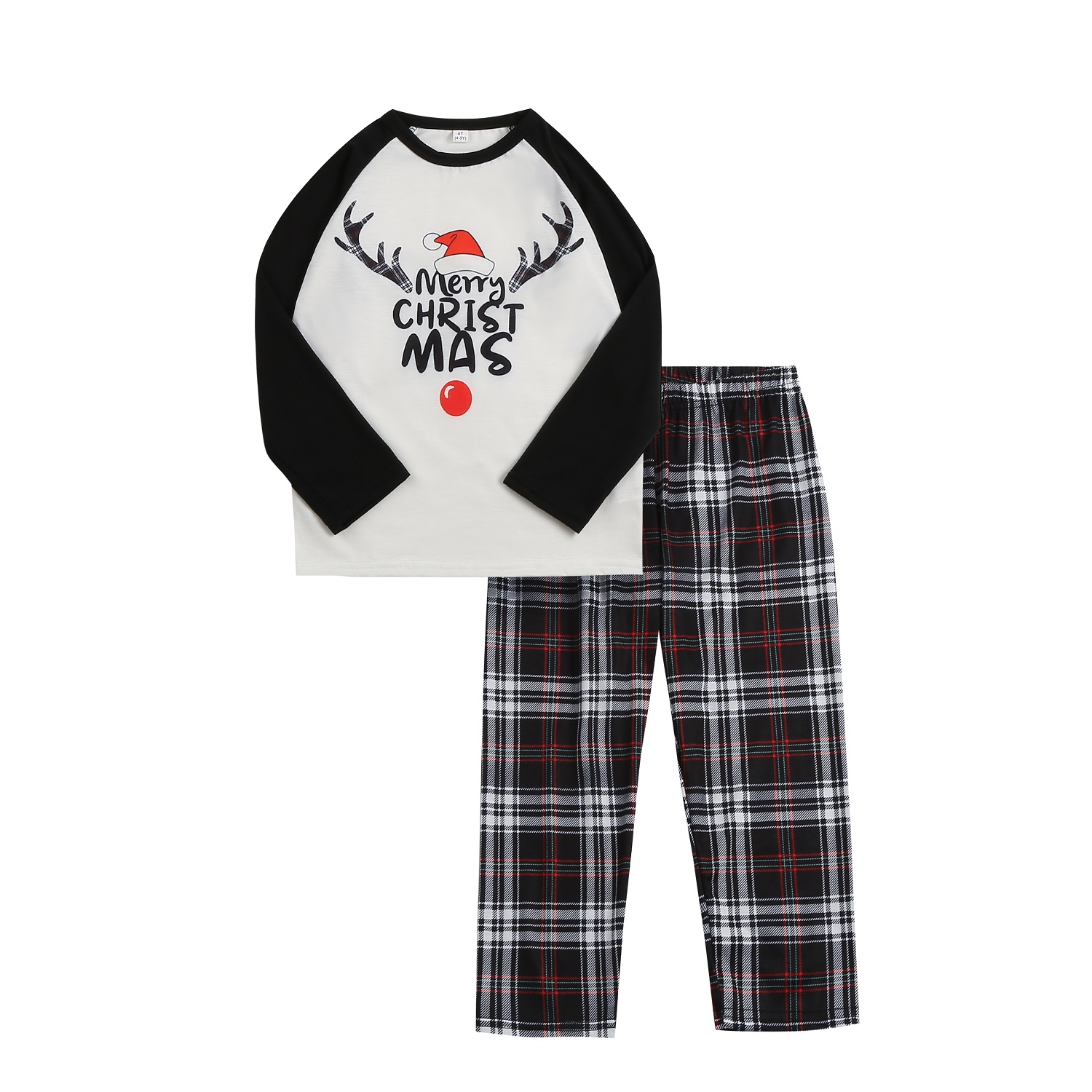 Christmas Elk Printing Parent child Wear Long sleeved Pajamas Set Homewear Mom S - Shop at LoveMi
