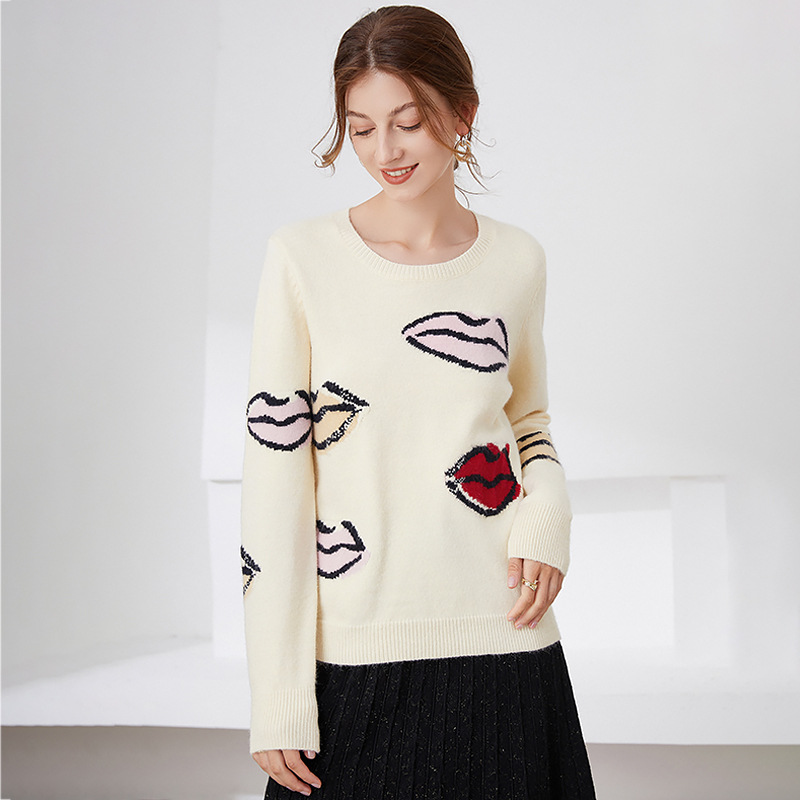 Title 4, New Wool Blend Knitted Bottoming Sweater Loose ...