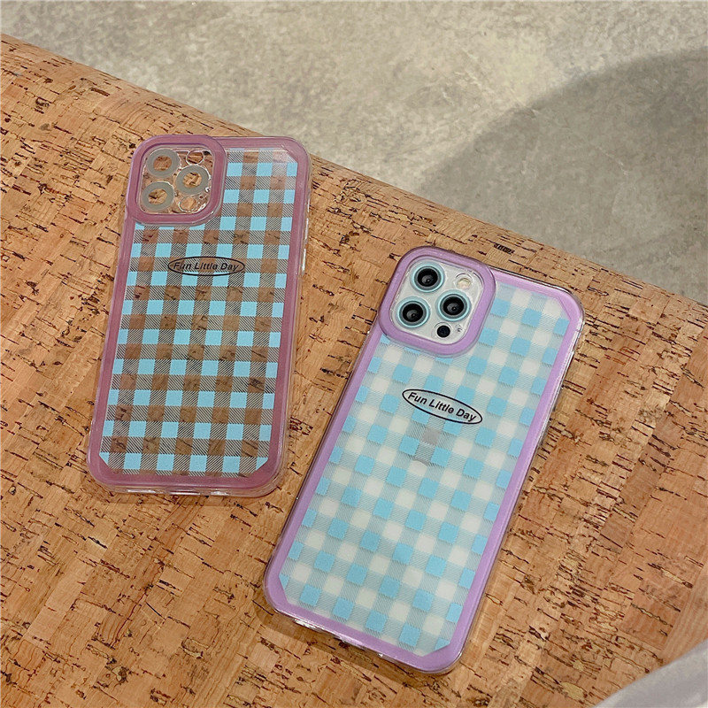 Funda de teléfono a rayas estilo coreano universal