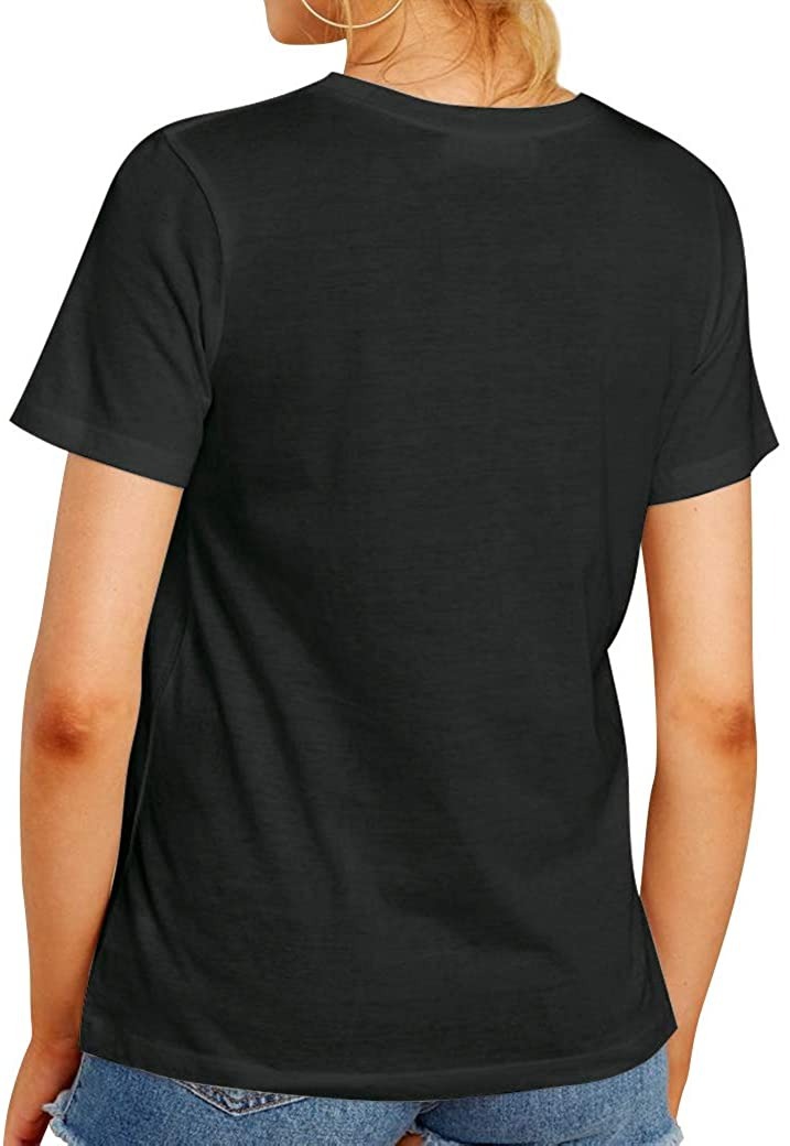 Skull Print Crew Neck Short Sleeve Blouse