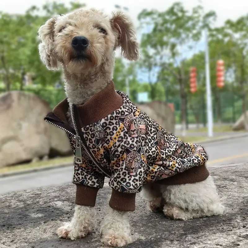 Spring And Autumn  Clothes Leopard Print Dog