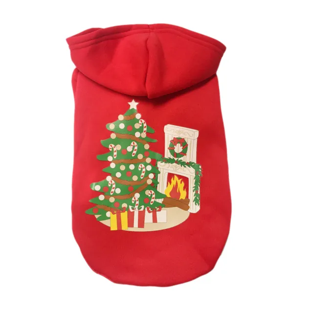 Pet Dog Christmas Clothes Coat Cotton Sweater Red - Shop at LoveMi