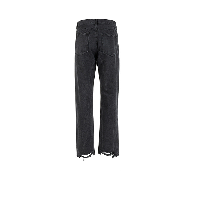 Title 6, Heren Dames Nieuwe Straight Slit Denim Chang-broek