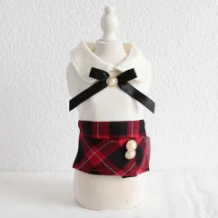 Spring Summer New Products Petstyle Plaid Skirt OL Dress - Black - View 1