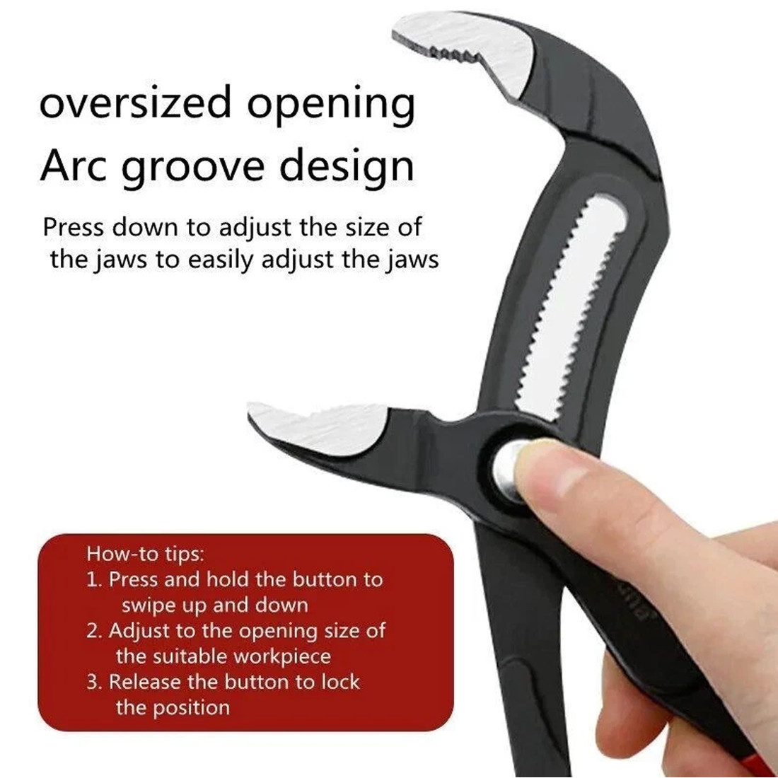 NEW 3x Water  Pliers Quick Release Plumbing Pliers Wrench Adjustable Water... 14