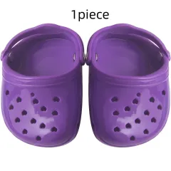 Dog Hole Shoe Wear-resistant Silicone - Purple - View 1