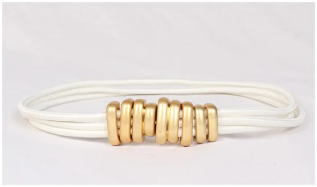 Buckle Accessories Elastic Elastic Fashion Belt Small White - Shop at LoveMi