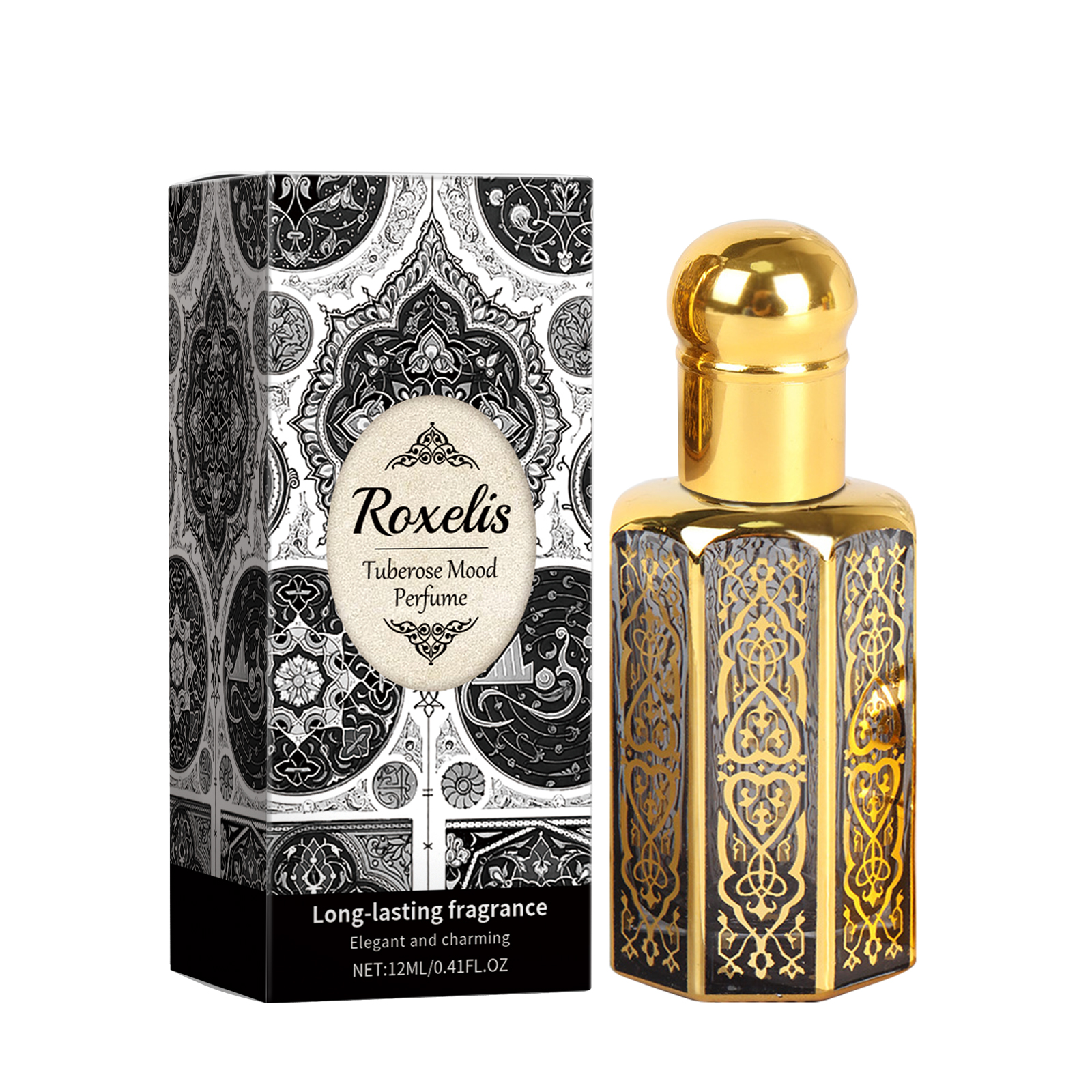 Tuberose Mood Roll On Perfume, 12ml Arabian Style Floral Perfume Oil