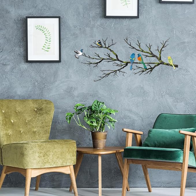 Metal Birds on Branch Wall Art, picture 2 of 4