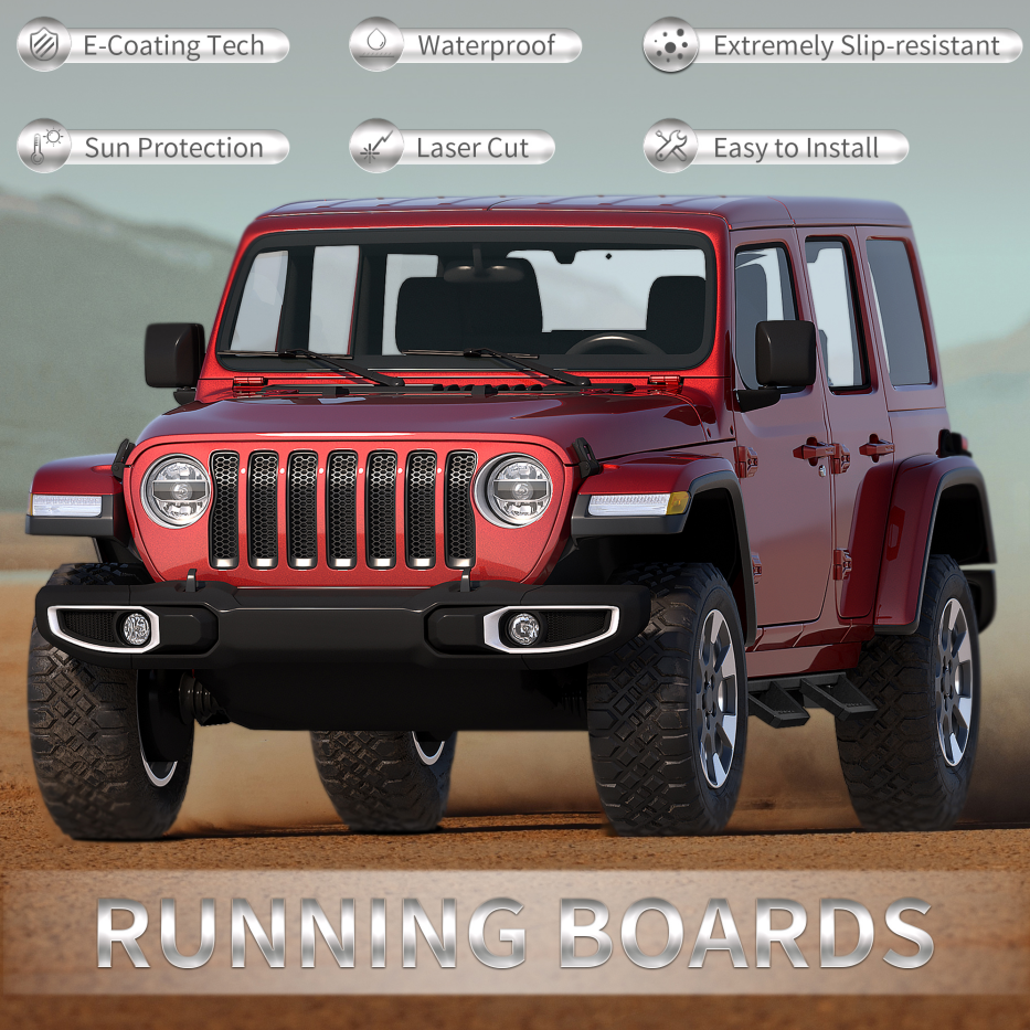 Running Boards For 18-26 Wrangler JL