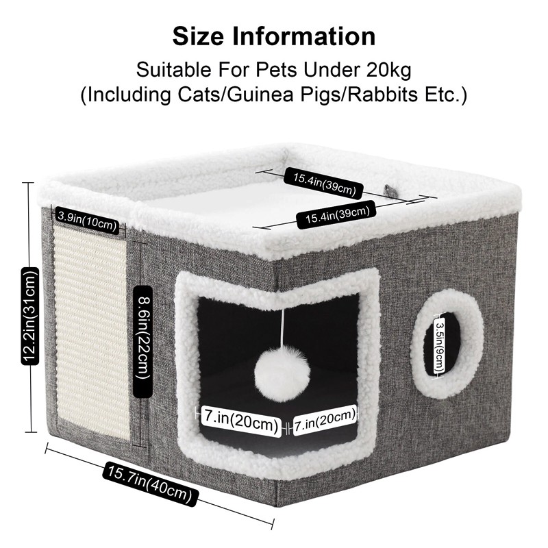 Cat House Cat Cave Cats 2 Layer Condo Cat Nest Cat Bed W