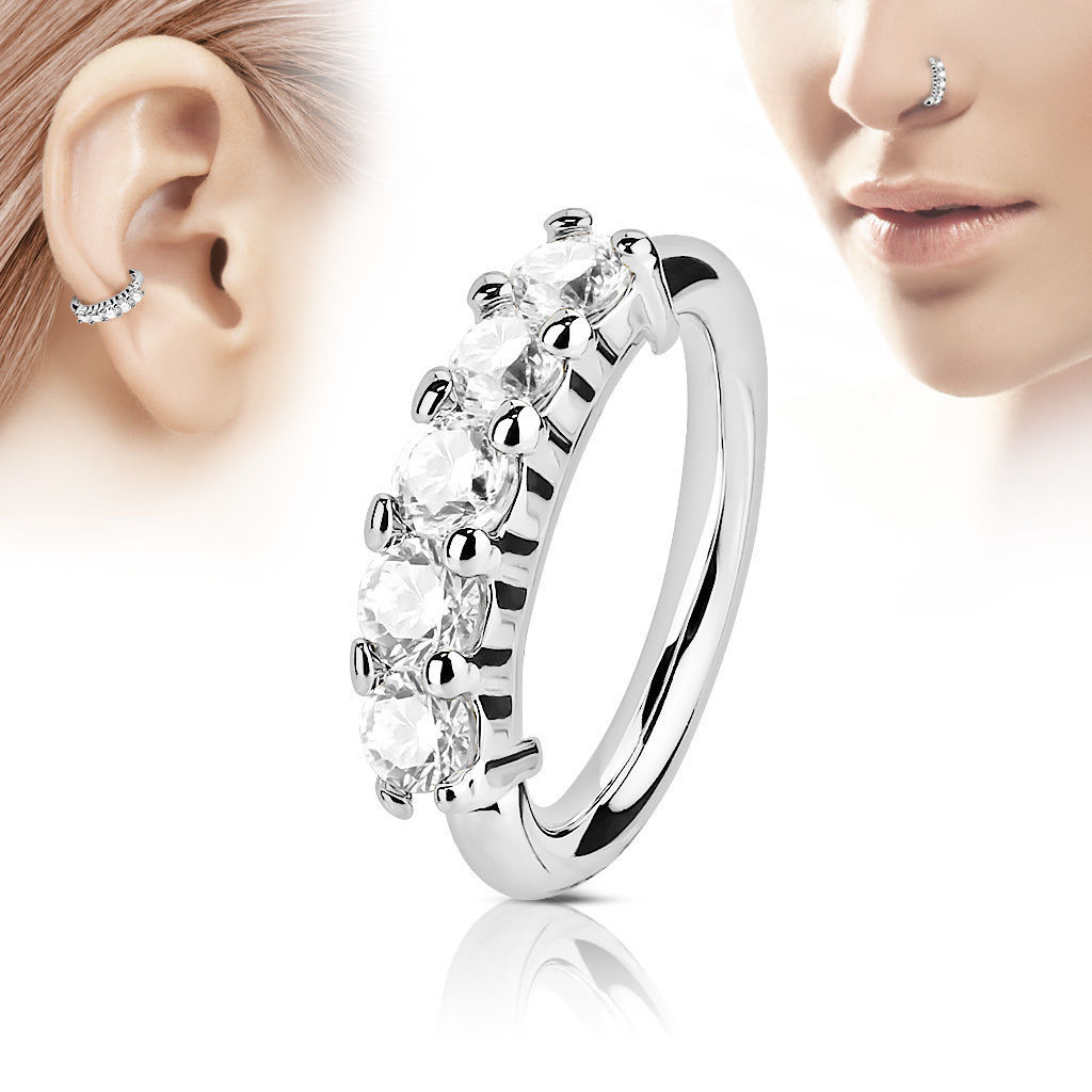 Fashionable And Exquisite Zircon O-shaped Nose Ring
