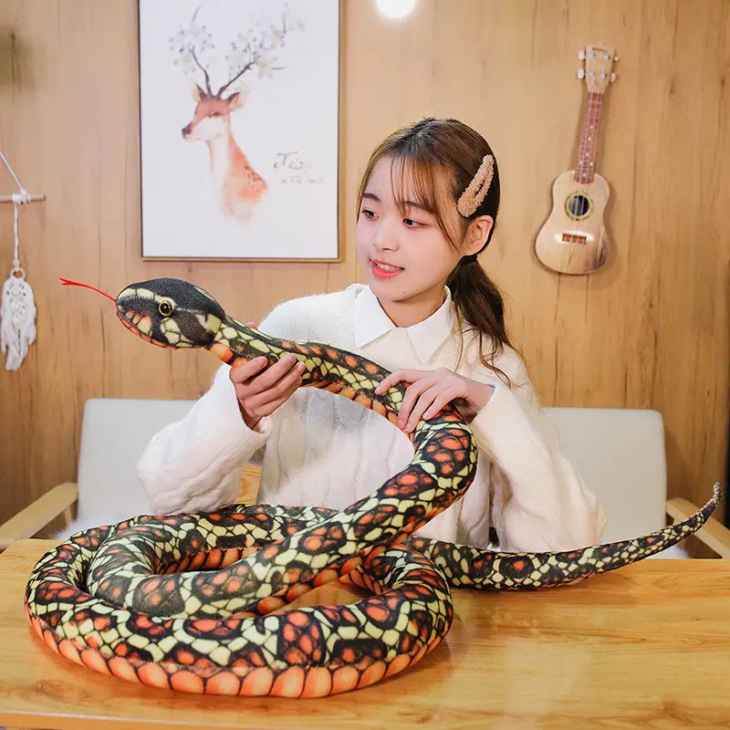 Plush Doll Pillow Multicolor Python Simulation