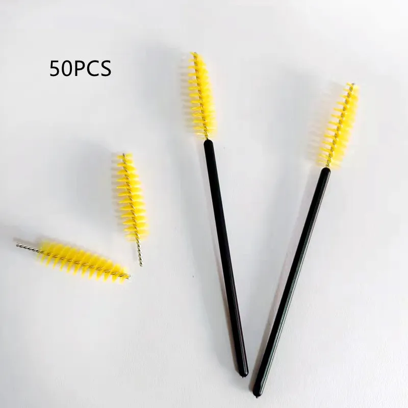 Rigui Makeup Eyelash Brush Beauty Tools - Yellow