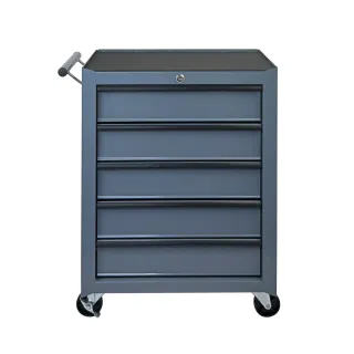 5-Drawer Rolling Tool Storage Cabinet With Detachable Top Tool Box, Universal Lockable Wheels, Adjustable Shelf, Locking Mechanism, Metal Tool Cart For Garage Workshop