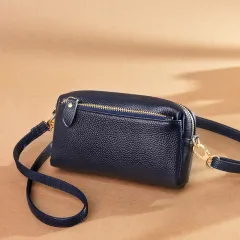 Women's Mini Bag Horizontal Mobile Phone - Blue - View 1