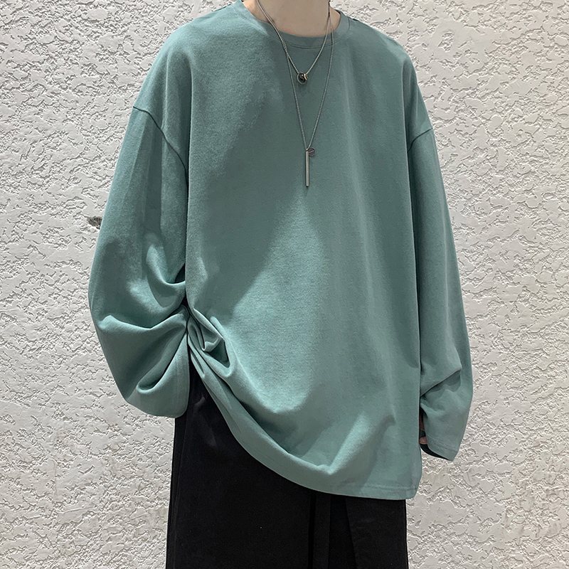 Retro Long Sleeved T Shirt Men's Japanese Loose Large Size