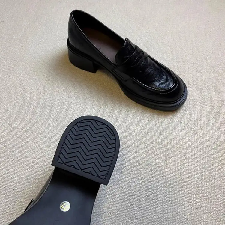 Women's Minimalist Retro Casual Loafers, Soft Bottom Comfortable Platform Slip-On Leather Shoes