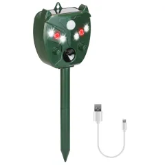 Ultrasonic Solar Animal Repeller Outdoor Mole Snake Squirrel Mouse Chaser Waterproof Bird Deer Dog Cat Deterrent With 5 Gears For Farm Garden Yard ... - View 1