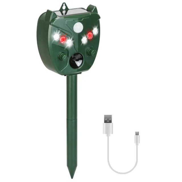 Ultrasonic Solar Animal Repeller Outdoor Mole Snake Squirrel Mouse Chaser Waterproof Bird Deer Dog Cat Deterrent With 5 Gears For Farm Garden Yard ... 1Pc - Shop at LoveMi
