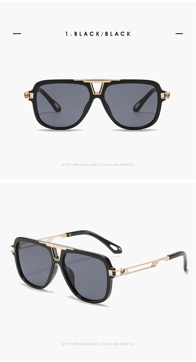 Title 5, New Texture Fashion Metal Mayba Sunglasses Pers...