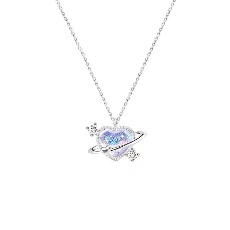 Confession Heart Ball Necklace Femininity Versatile Three-piece Set