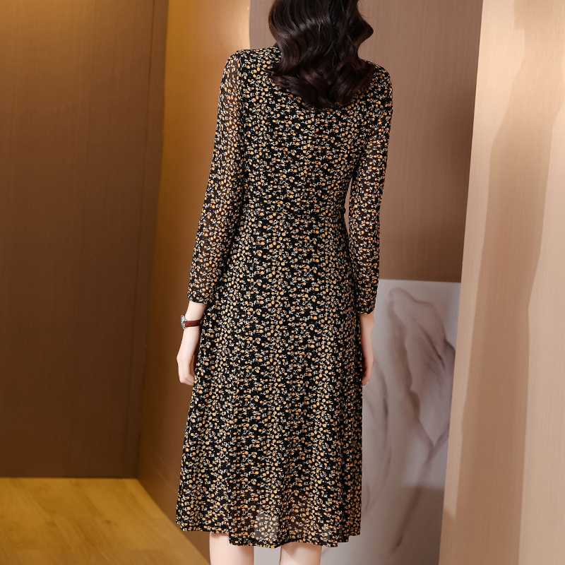 Floral A-Line Midi Dress