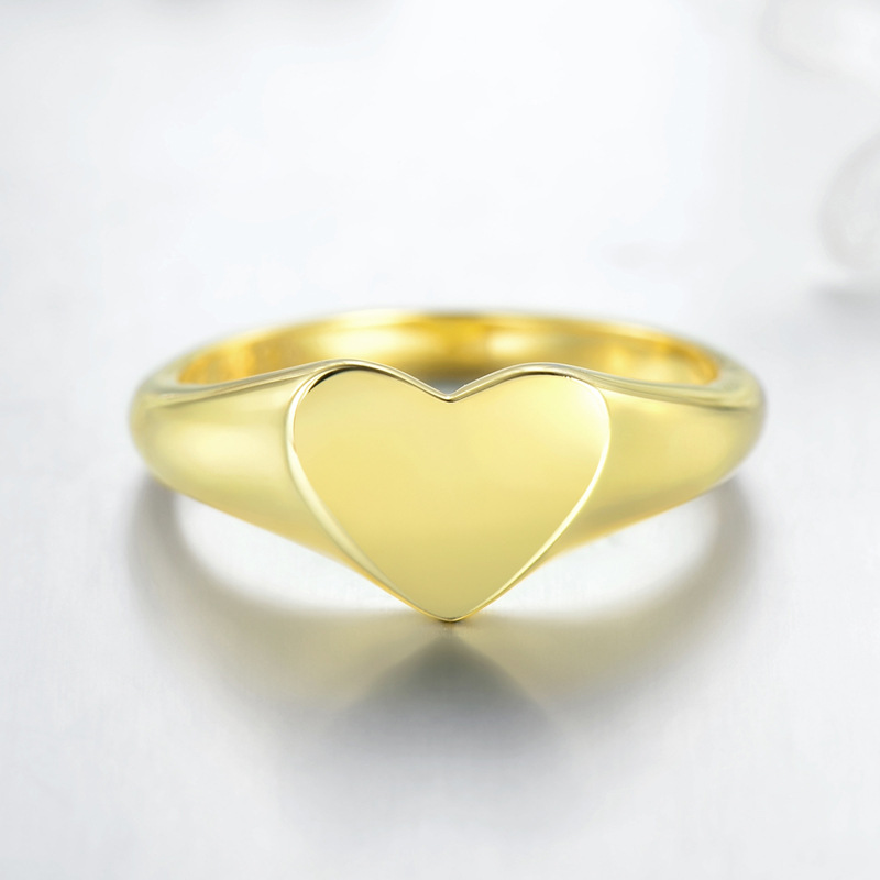 S925 Silver Ring Mirror Love Light Luxury Style