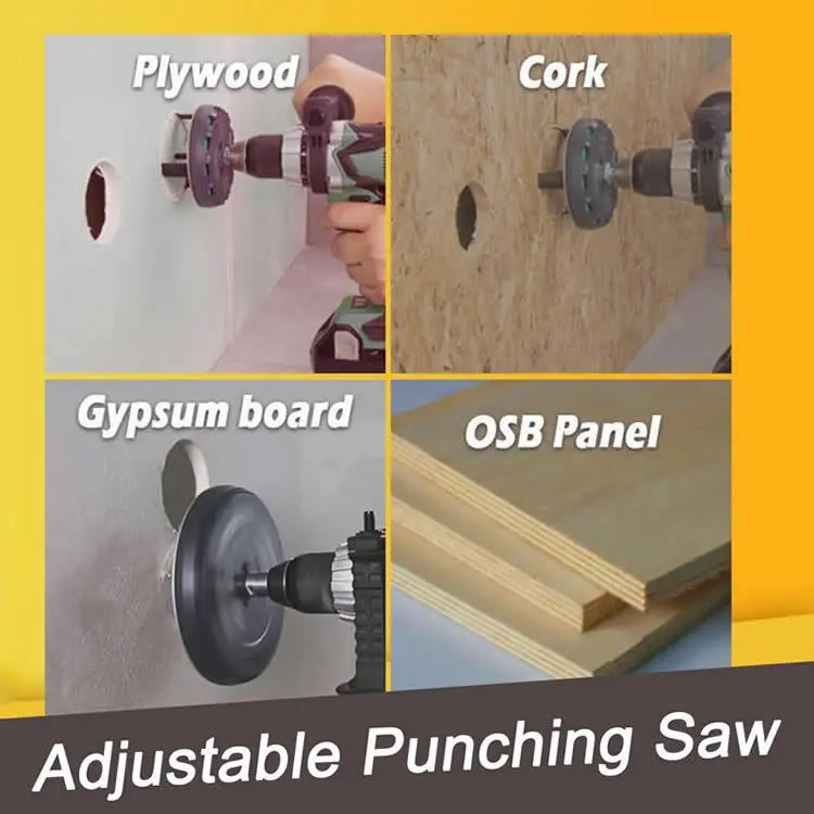 Adjustable Punching Saw Adjustable Cutting Diameter 45-130MM Easy And Fast Hole Opener Smooth Cutting Woodworking Tools – image 2