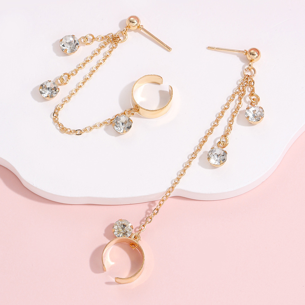 Feminine High-end Tassel Earrings Fashion Confession Diamonds