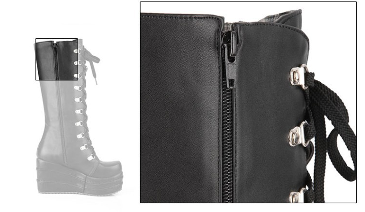 Title 10, Fashion Side Zipper Platform Boots Casual