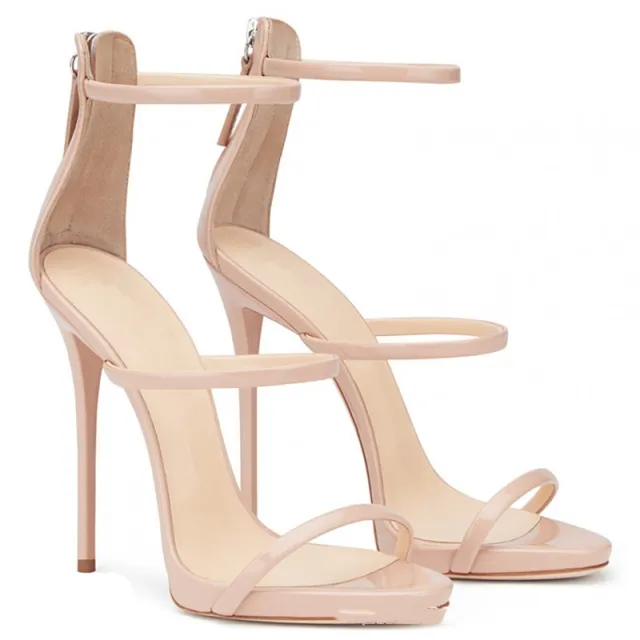 Stiletto With A Waterproof Platform Strap Apricot - Shop at LoveMi