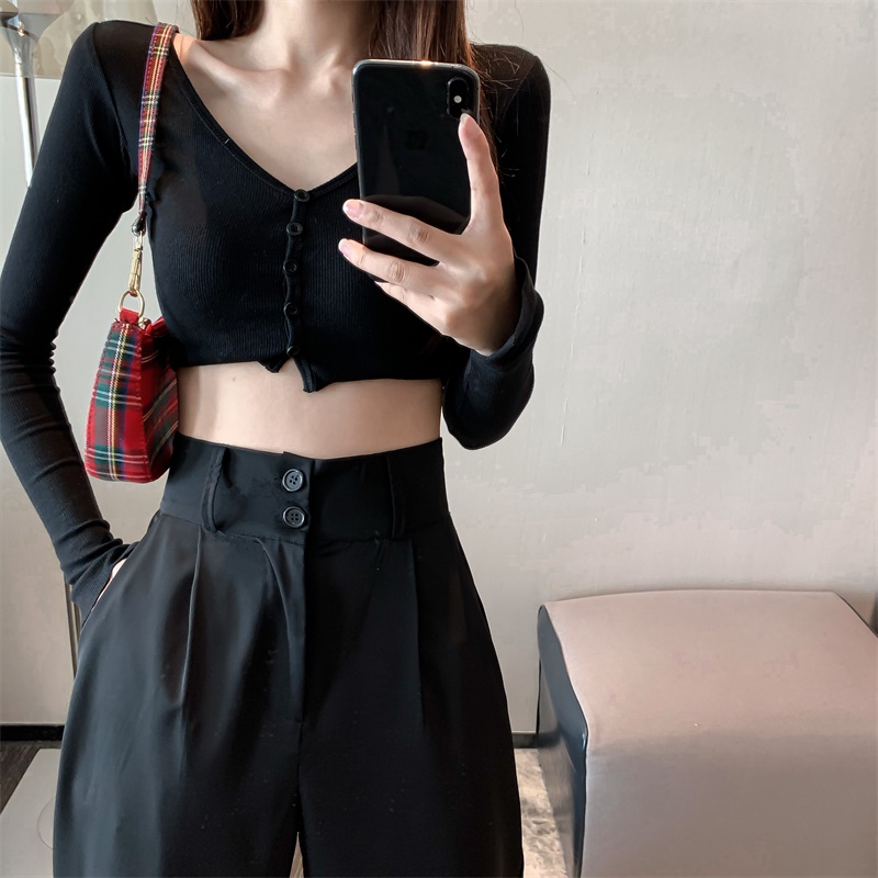 Title 10, Weiße Hose Damen High Waist Drapierung Anzug Wi...