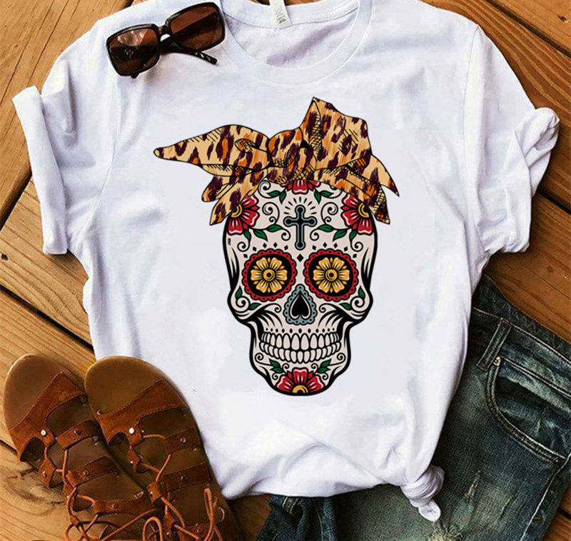 Title 17, Ladies Fashion Skull Top T-shirt Hip Hop Retro ...