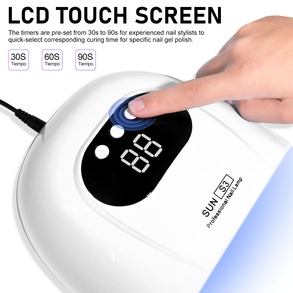 UV Nail Lamp, UV Light For Gel Nails LED Nail Dryer With 3 Timer, Smart Sensor, LCD Display Fast Curing Gel Nail Polish Nail Art Tools Manicure Accessories