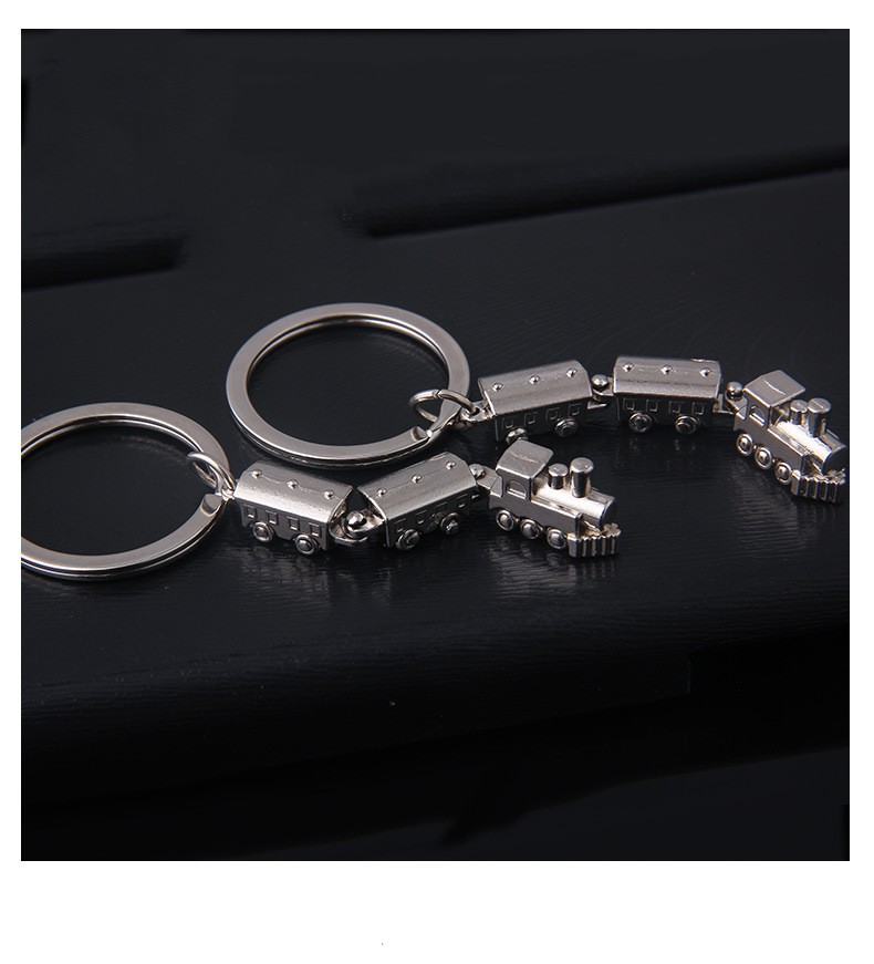 Title 7, Personalized Metal Movable Joint Train Keychain