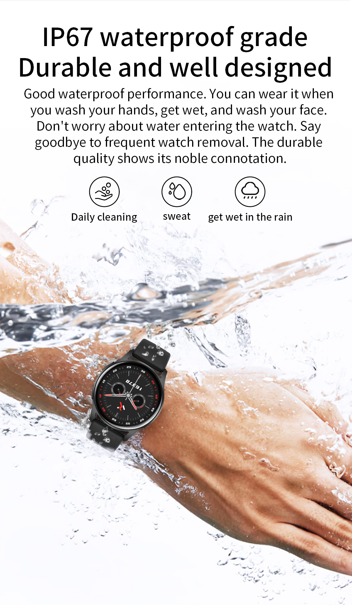 Trendy Smart Watch, Smart Watch For Men And Women, Make,answer Calls, Wireless Smart Watch, Fitness Tracker With Calorie Tracker, Pedometer, Text Notifications, Compatible With IPhone And Android, Per