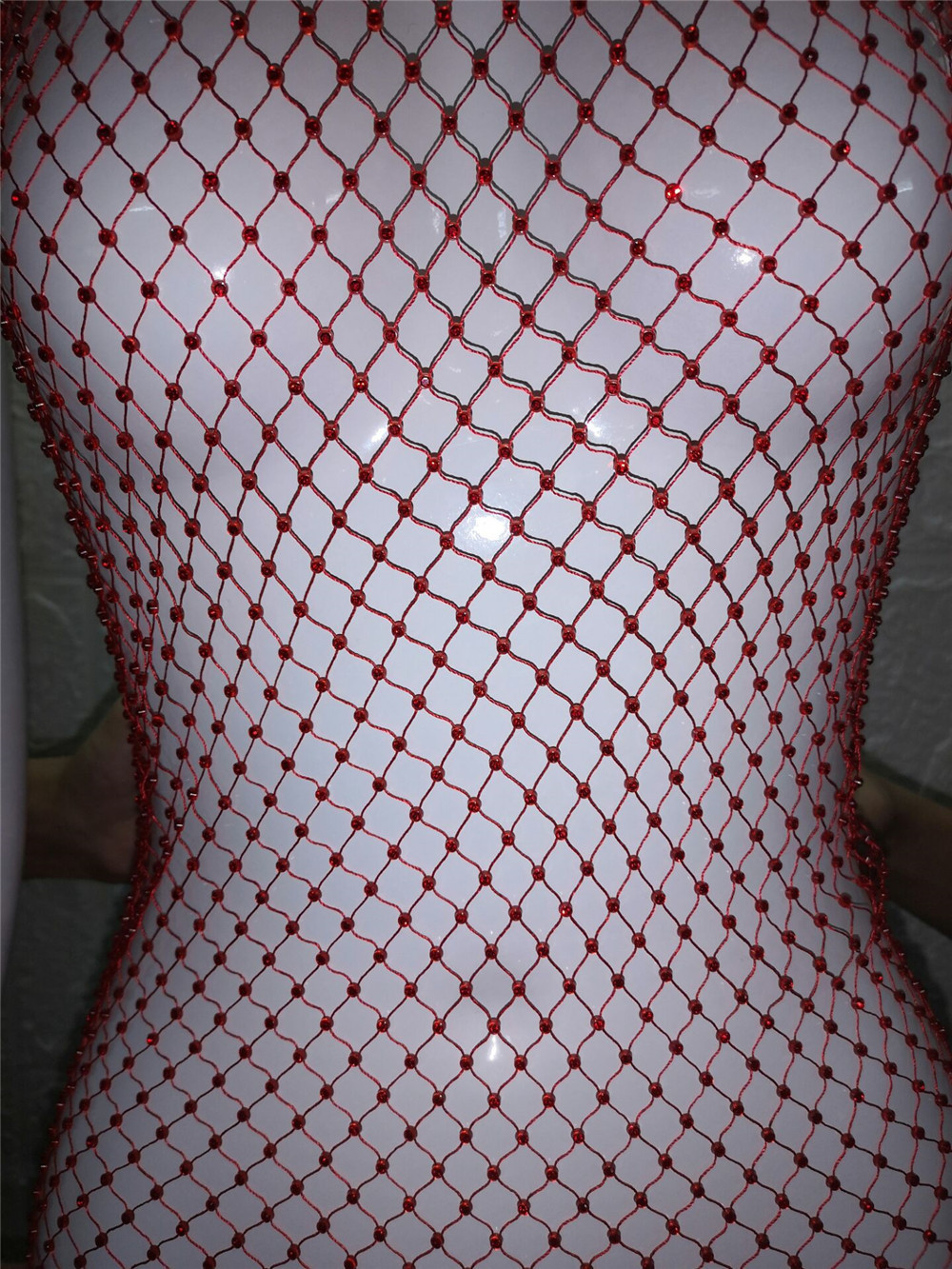 Ladies Mesh Diamond Waist Chain Skirt