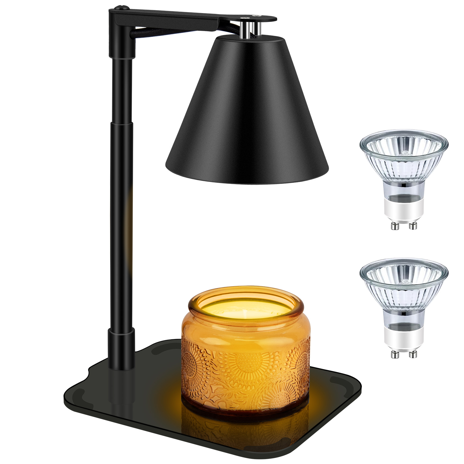 Electric Candle Warmer Lamp with Timer. HIGH QUALITY CANDLE WARMER: Candle warmer lamp with timer function can give you peace of mind to do other things. The electric candle warmer has three timer settings (2/4/8 hours) that you can set to suit your needs