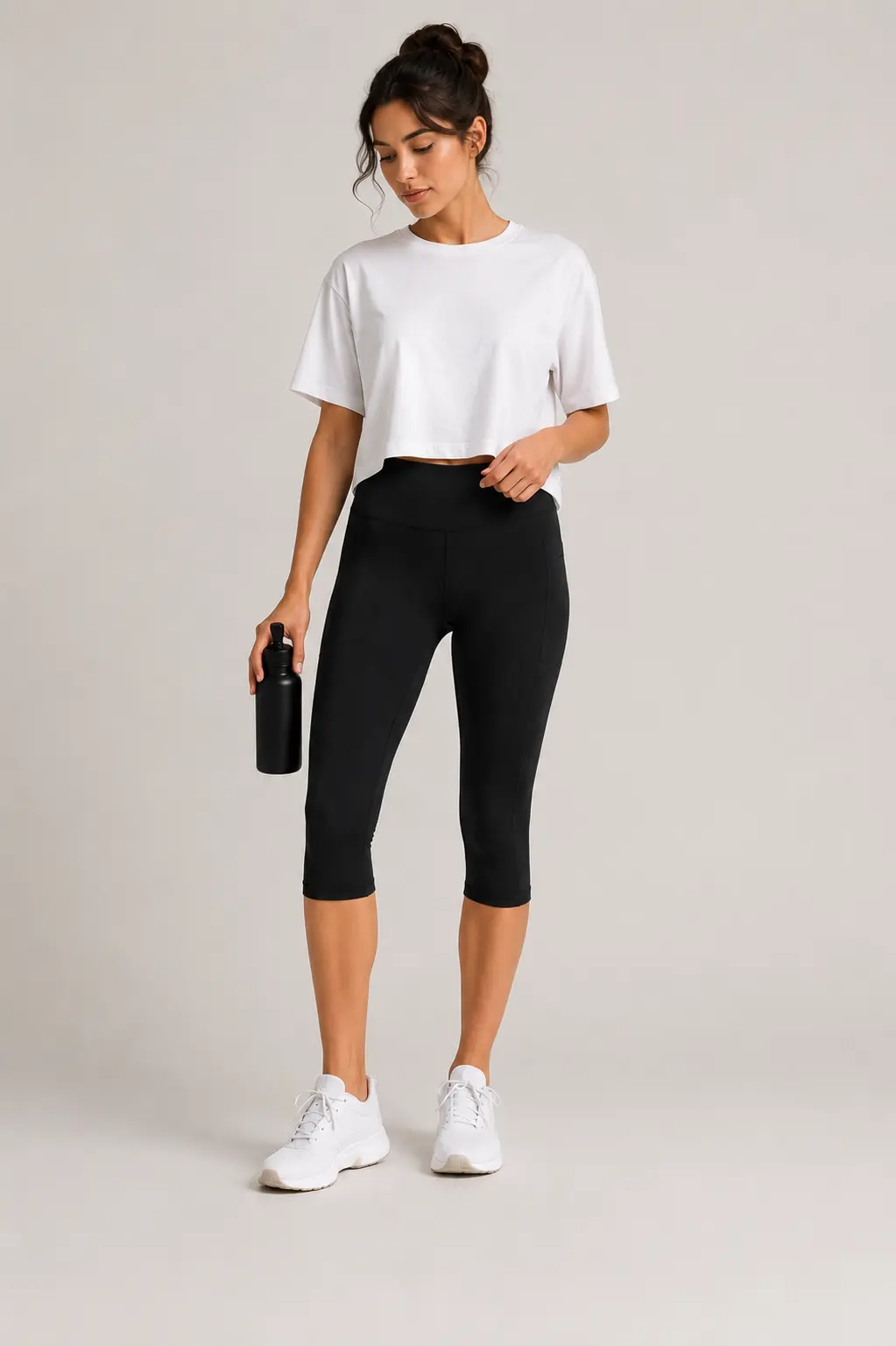 Women's High Waist Capri Leggings