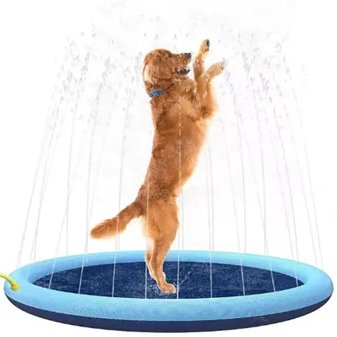 Dog Sprinkler Outdoor Toys Dog Swimming Mat Anti-Slip Dog