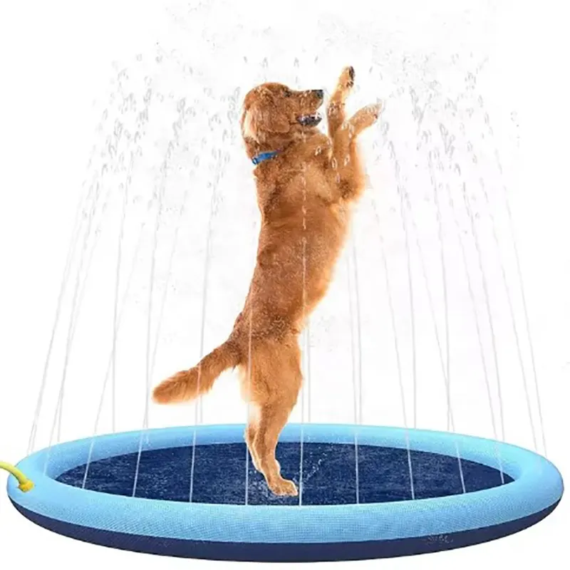Dog Sprinkler Outdoor Toys Dog Swimming Mat Anti-Slip Dog