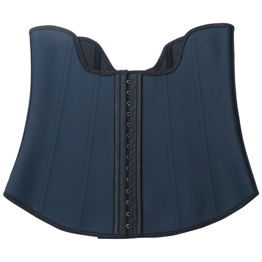 New Rubber 13 Pieces Steel Rib Shapewear Belly Band Dark Blue